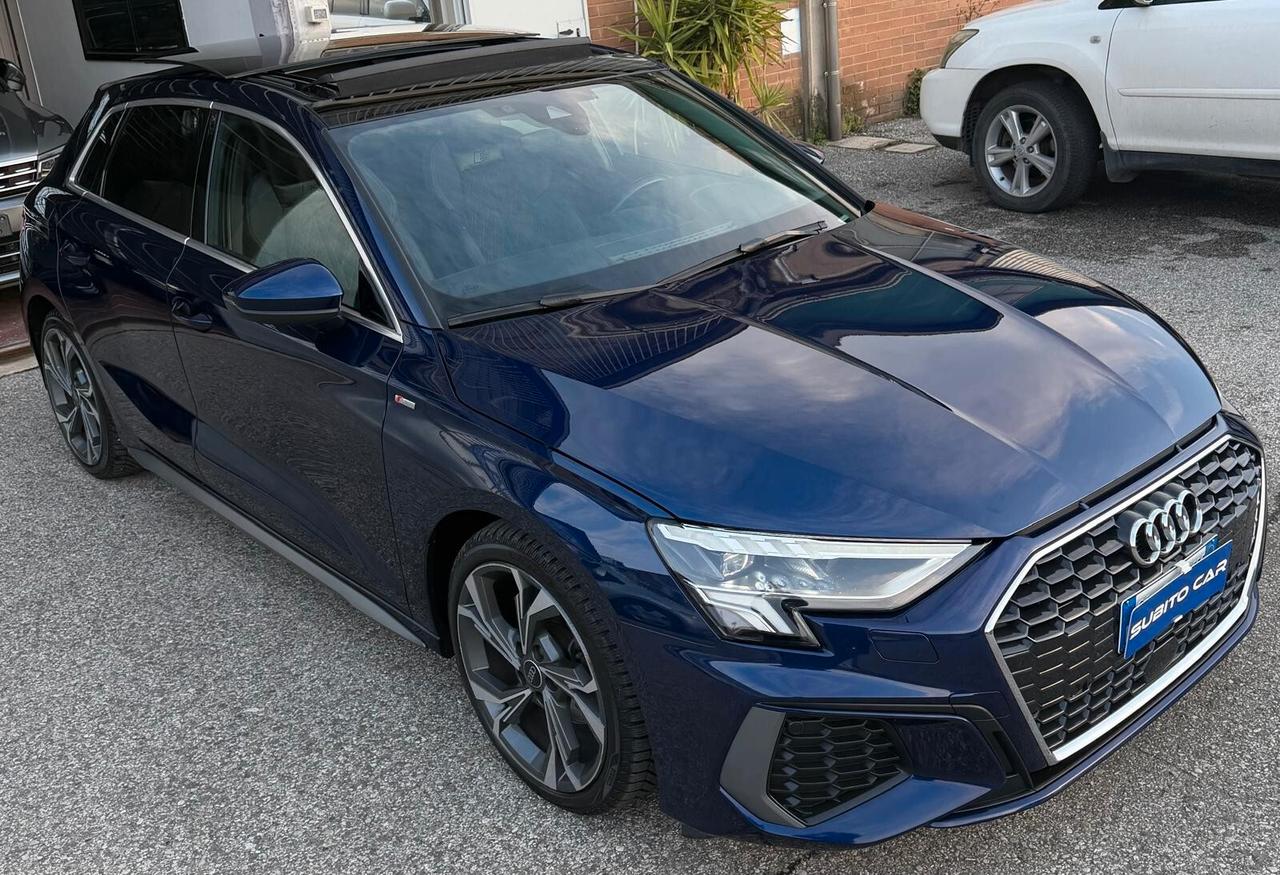 Audi A3 SPB 35 TDI S tronic line edition TETTO APRIBILE INTERNI PELLE E ALCANTARA S-LINE