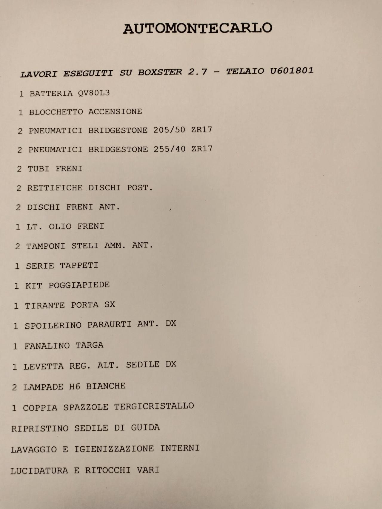 Porsche Boxster 2.7i 24V cat