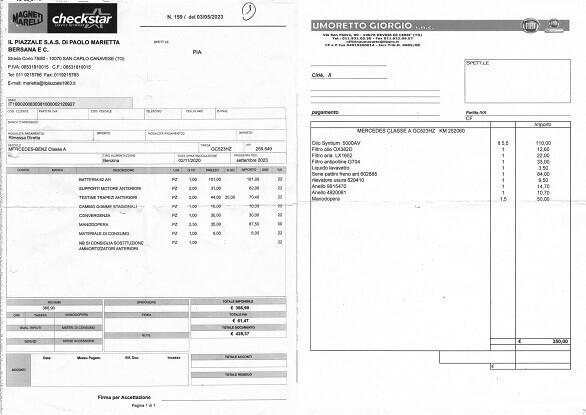 Mercedes A 150 BZ 95cv per Export