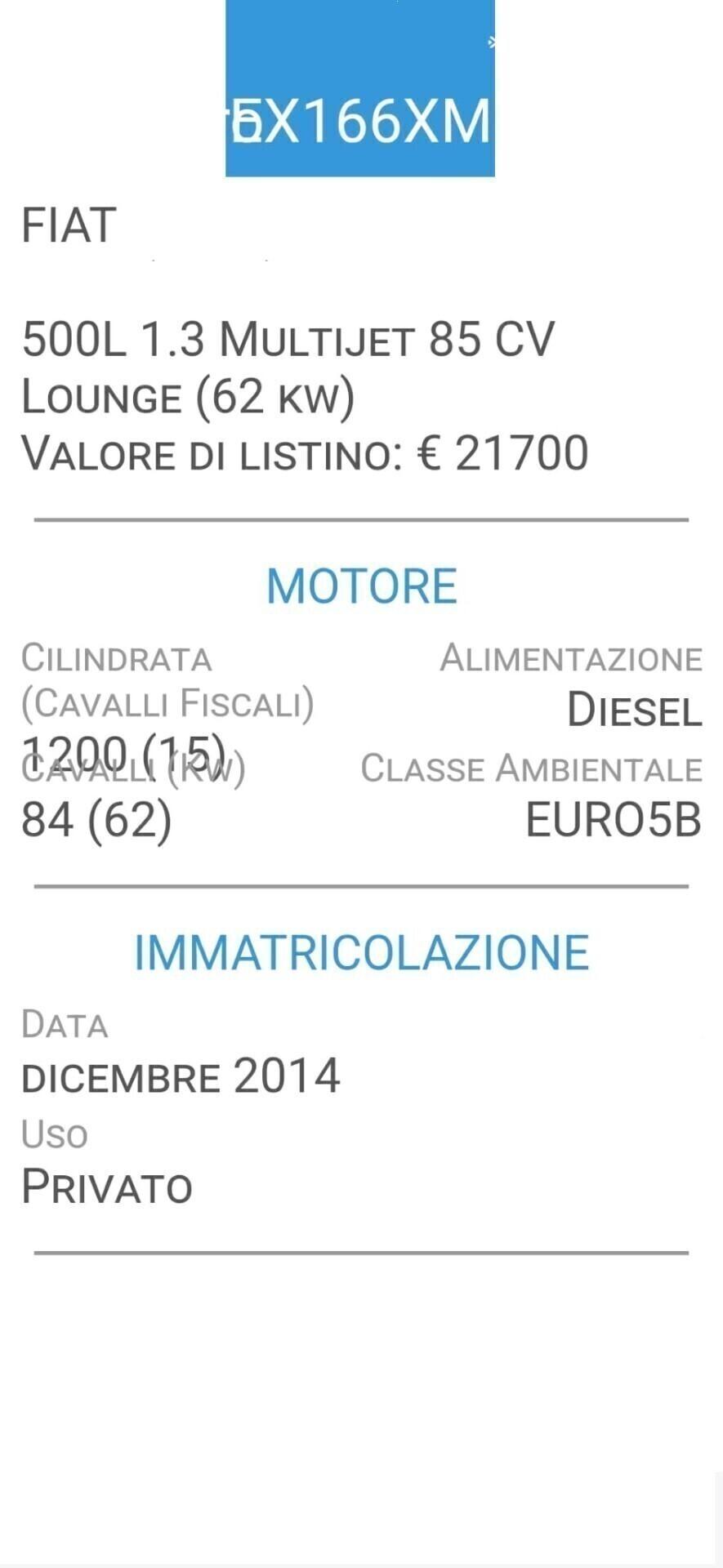 FIAT 500L 1,3 M.JET-UNICA PROPR-FOTO 3 REVISIONI