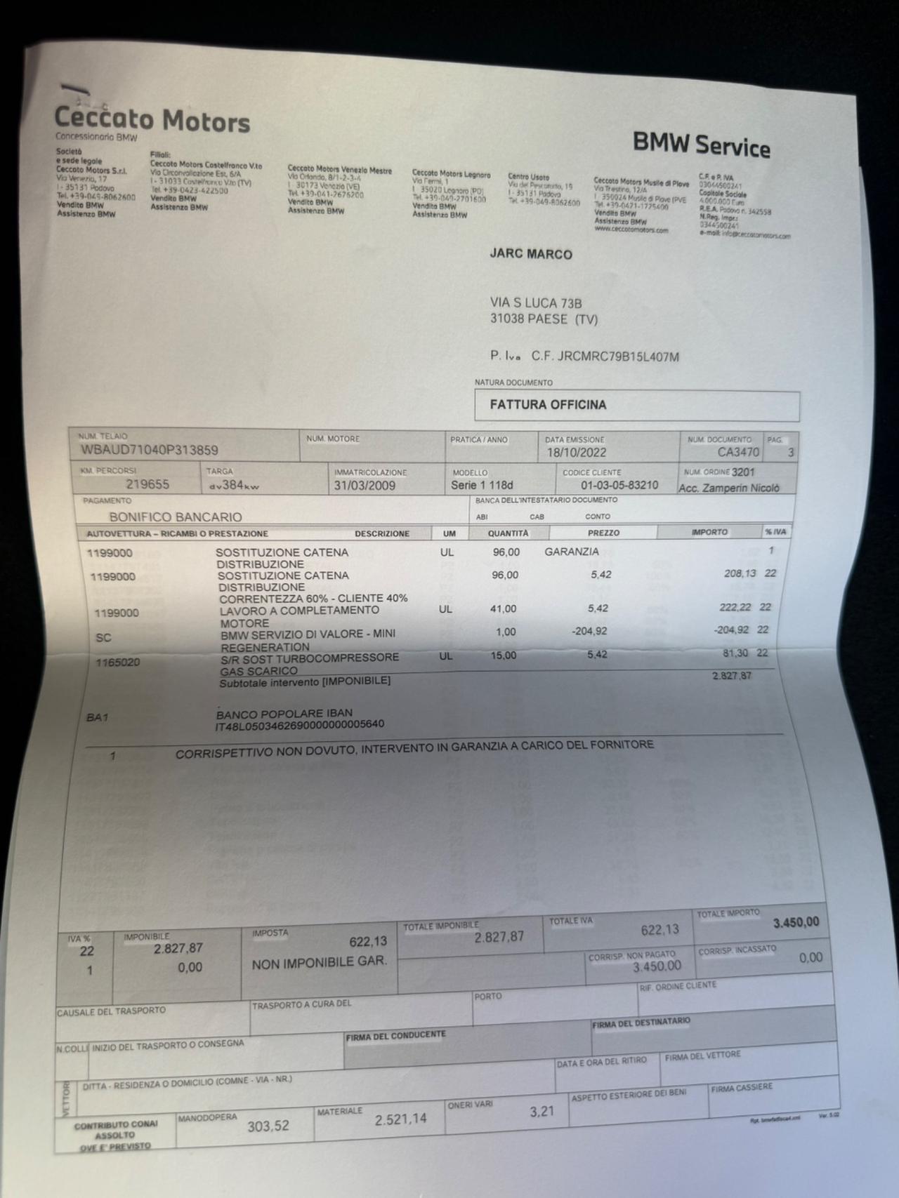 Bmw 118 123d cat 5 porte Futura DPF
