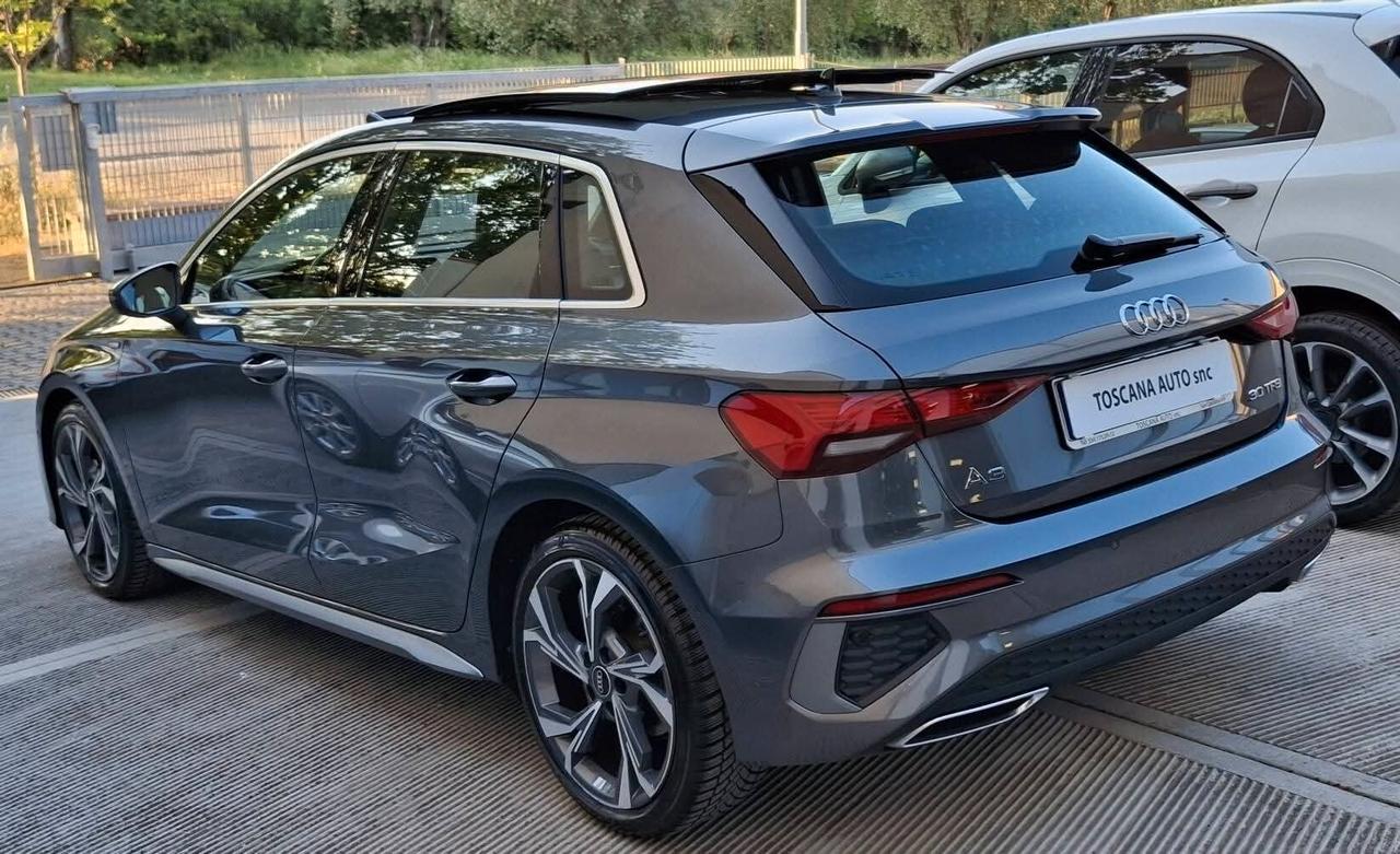 Audi A3 30 TFSI S line edition tetto panoramico full