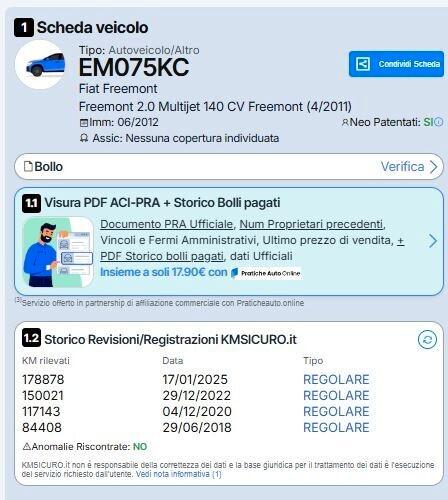 Fiat Freemont 2.0 Multijet 140 CV Urban 7 posti