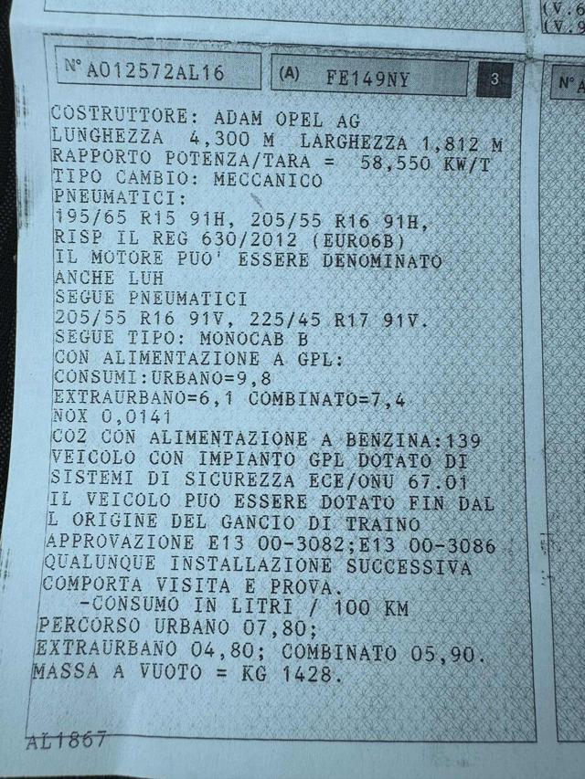 OPEL Meriva 1.4 Turbo 120CV GPL Tech Cosmo