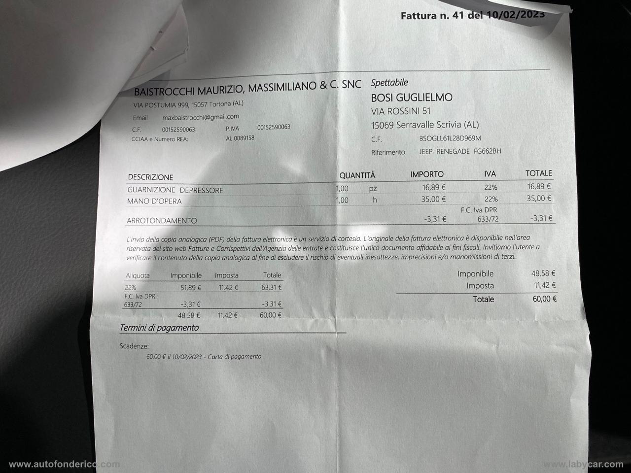 JEEP Renegade 2.0 Mjt 140 CV 4WD AD. Limited