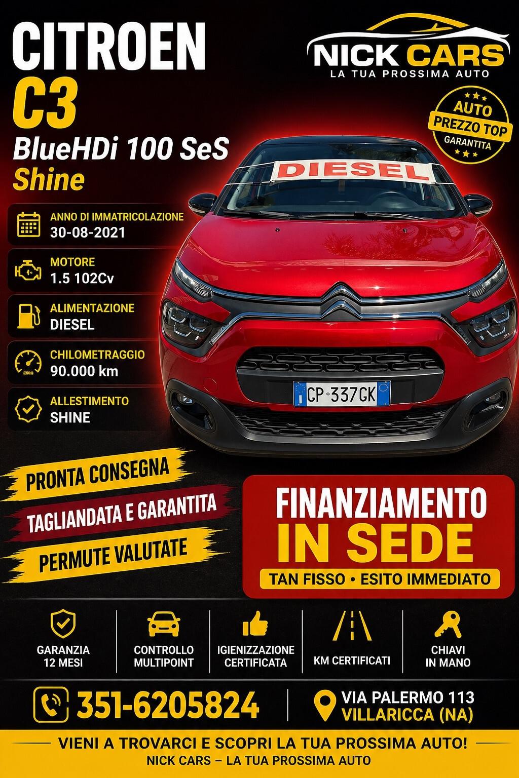 Citroen C3 BlueHDi 100 S&S Shine Pack