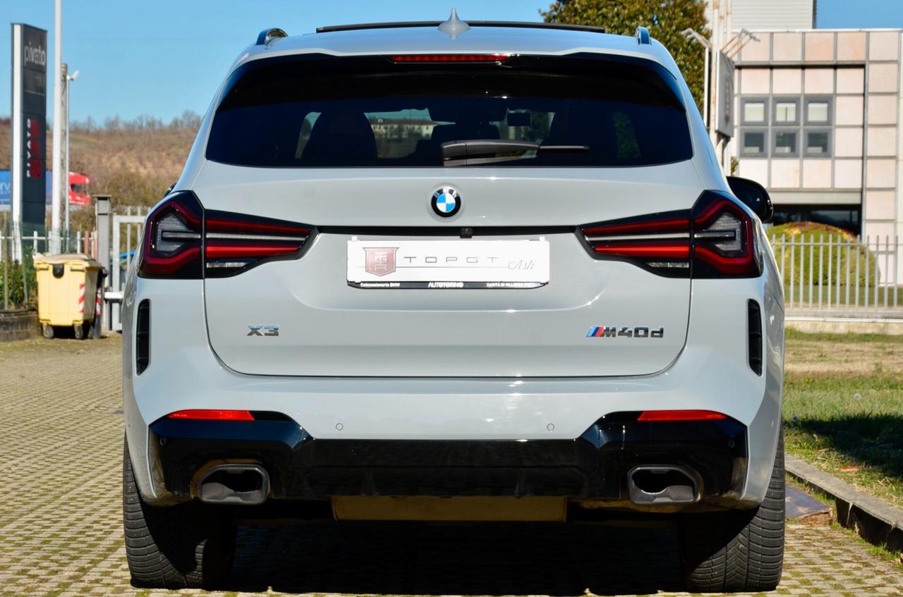 BMW X3 XDRIVE M40d MHEV 48V 340cv AUTO, GARANZIA UFF BMW, SERVICE BMW, UFF ITALIANA, TETTO, MBRAKES, FARI FULL LED, RETROCAMERA, 21", PERMUTE