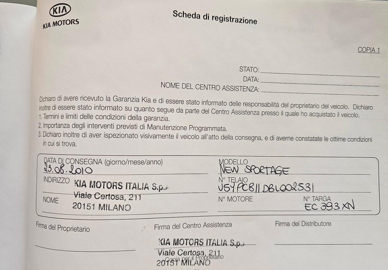 Kia Sportage 2.0 D-CVVT AWD Class GPL