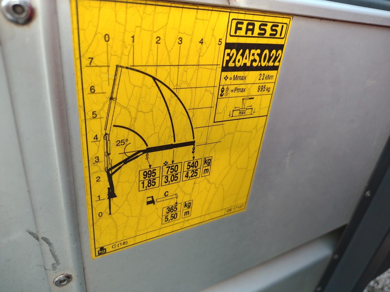 Fiat Ducato 33 2.3 MJT 130CV PM-DC Cabinato 7 POSTI GRU FASSI