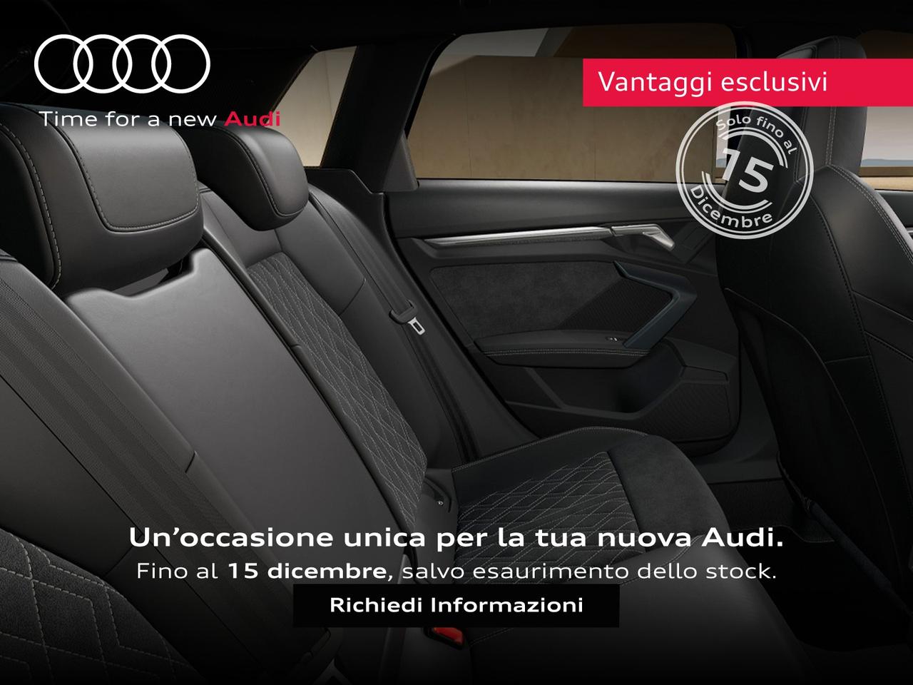 Audi A3 sportback 1.5 tfsi mhev s line edition 150cv s-tronic