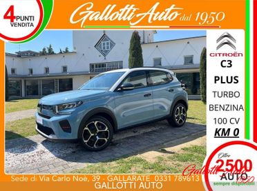 Citroën C3 Turbo 100 cv Manuale PLUS