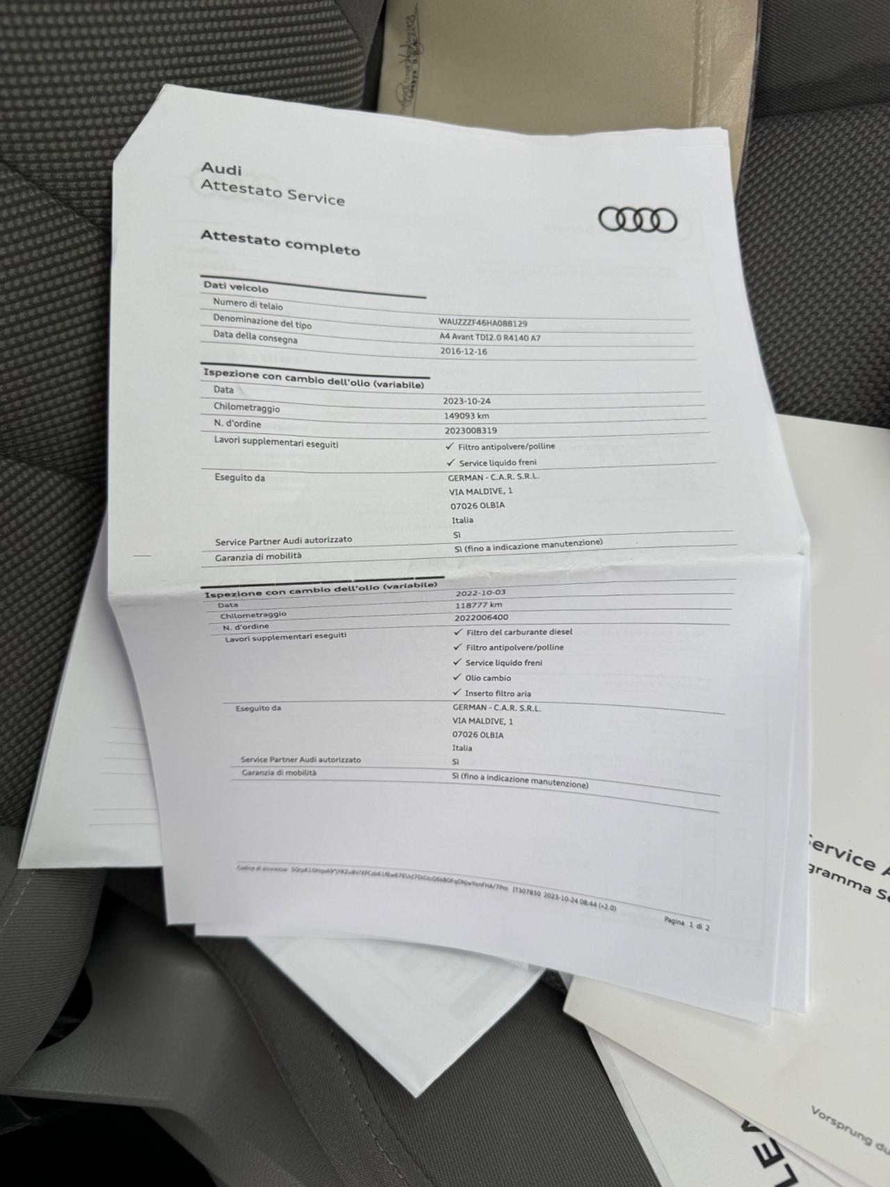 Audi A4 Avant 2.0 TDI 190 CV VIRTUAL,NAVI, IVA ESPOSTA