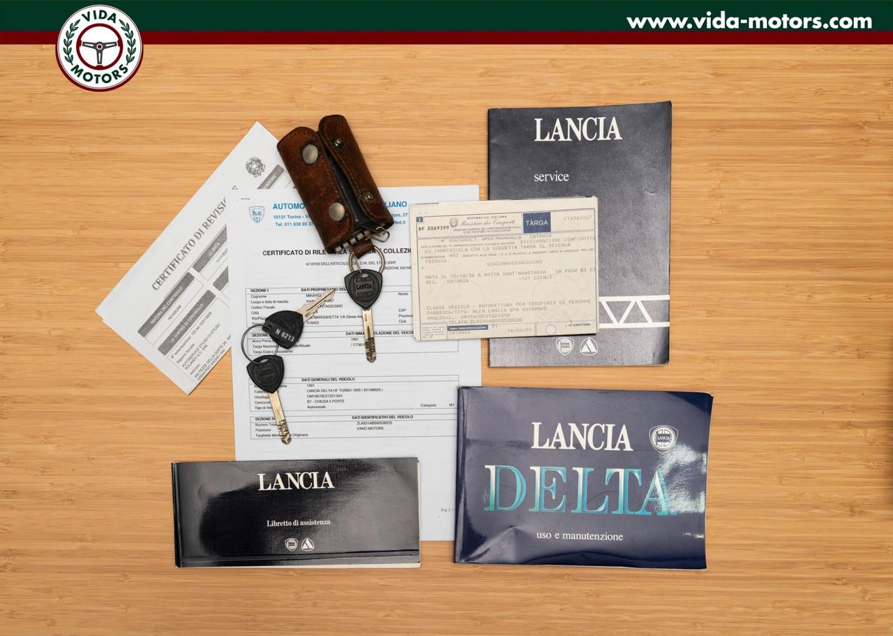 Lancia Delta 1600 HF TURBO * PRIMA VERNICE * SEDILI RECARO