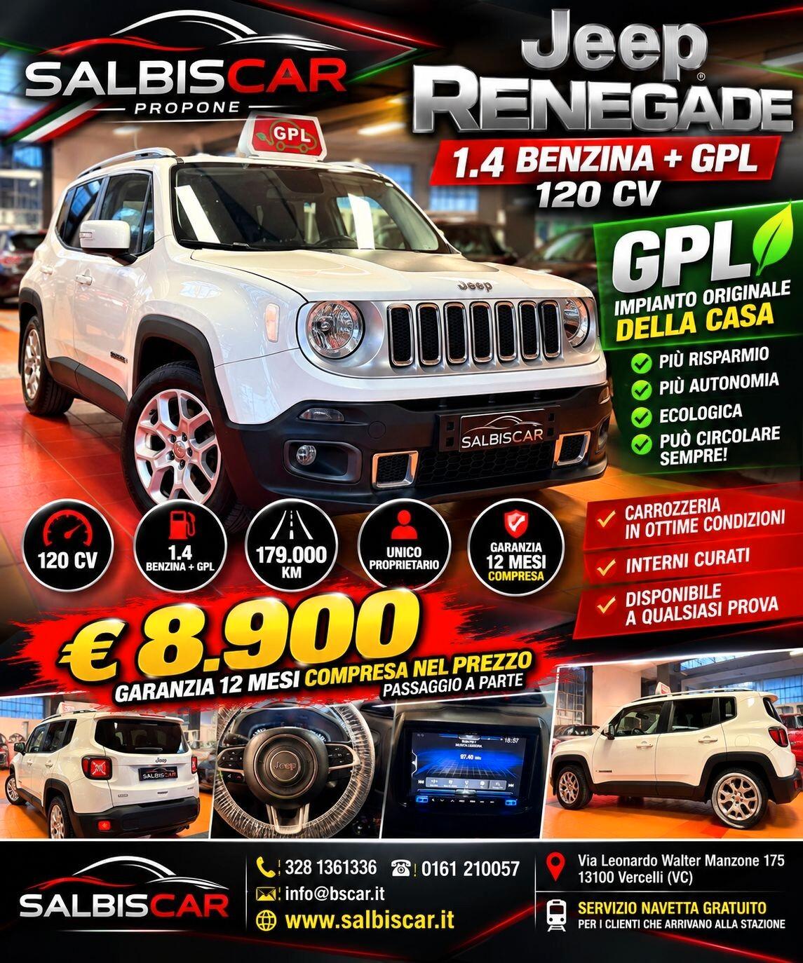 Jeep Renegade 1.4 T-Jet 120 CV GPL Longitude