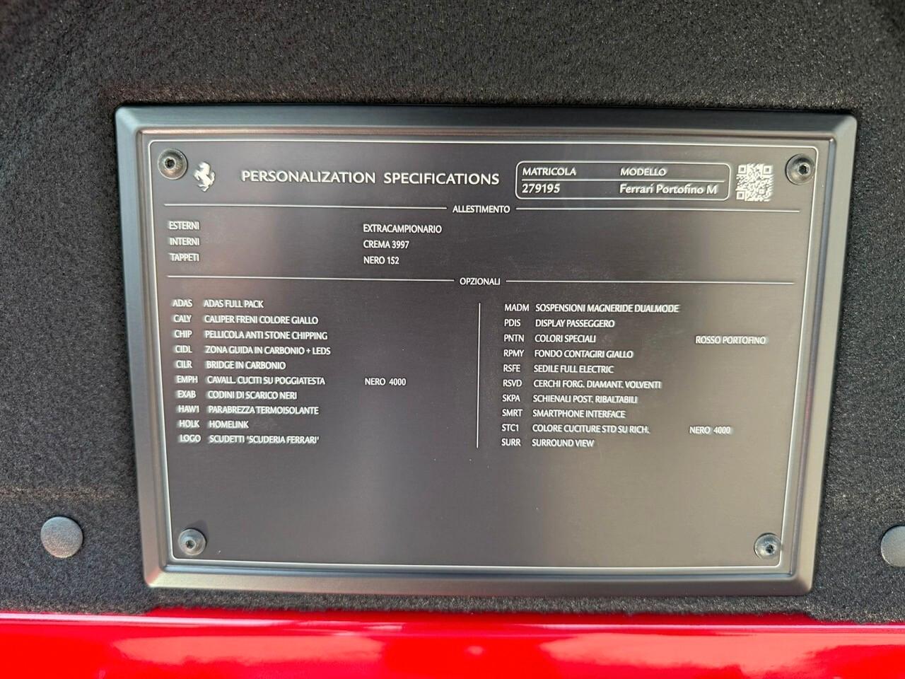 Ferrari Portofino M/SOSPENSIONI MAGNERIDE DUALMODE/UFFIC. ITALIA/KM DOC.