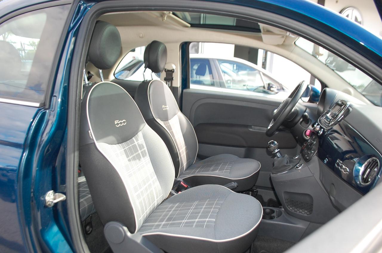 Fiat 500 1.2 Lounge 69CV Uff Italy Tetto Lega USB Clima