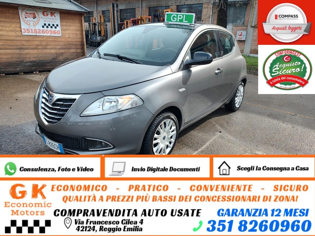 Lancia Ypsilon 1.2 69 CV 5 porte GPL Ecochic Silver, OK NEOPATENTATI, GARANZIA L.12 MESI