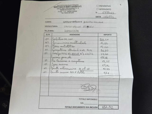 LANCIA Ypsilon 1.2 69 CV 5 PSOTI OK NEOP GPL FINO AL 07/2033