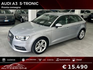 Audi A3 1.6 TDI S tronic FINANZIABILE