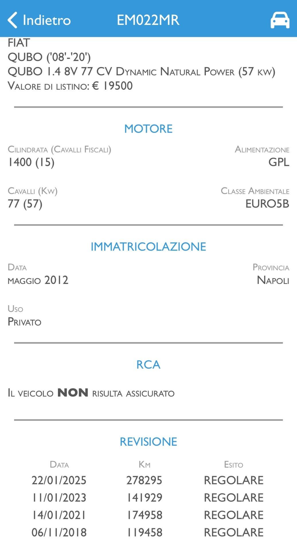 Fiat Qubo 1.4 8V 77 CV Dynamic Natural Power