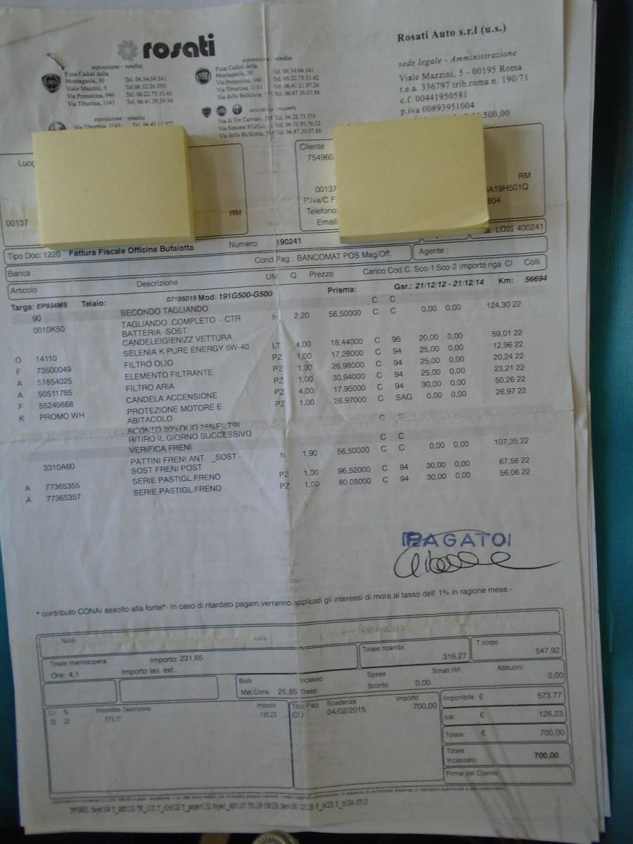 Giulietta 1.4 TB '2012 LAVORI E REVIS. CERTIFICATI