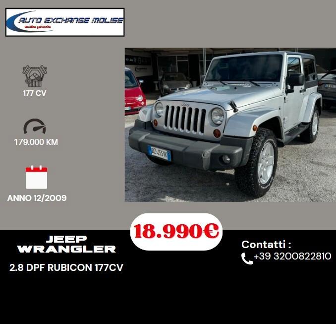 Jeep Wrangler 2.8 CRD DPF Rubicon