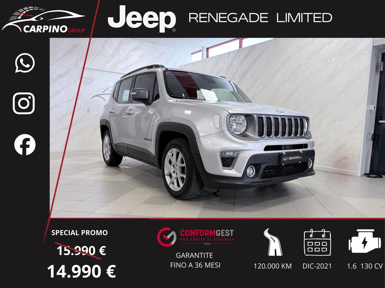 Jeep Renegade 1.6 Mjt 130 CV Limited