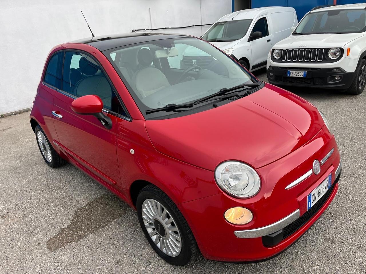 Fiat 500 lounge -1.2 benz-km 73000-2011