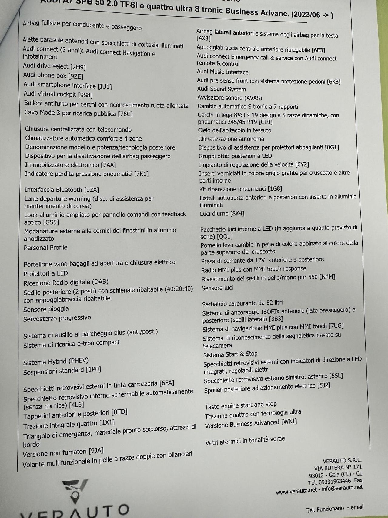 Audi A7 e tfsi 50 Sline offerta T-Stock prezzo imperdibile