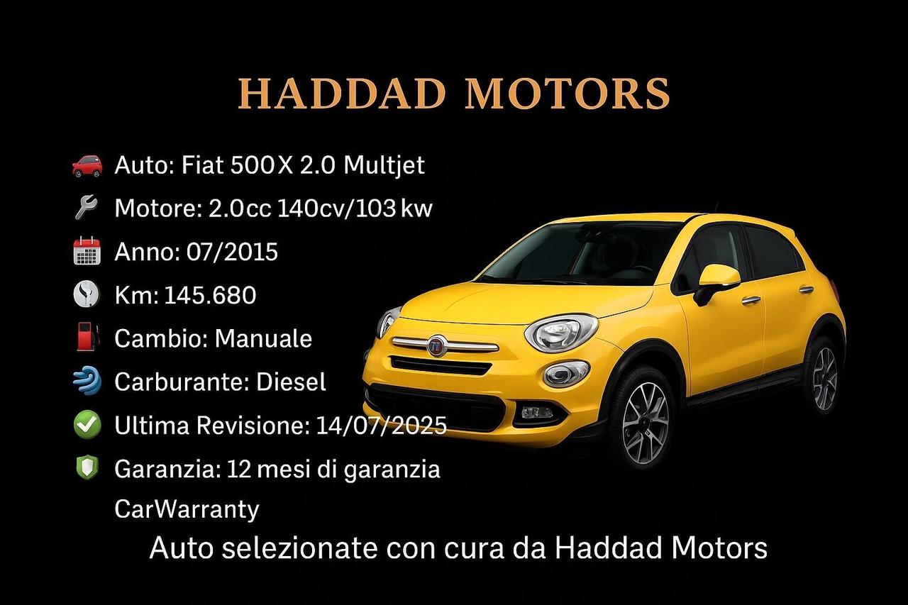Fiat 500X 2.0 MultiJet 140 CV 4x4 Cross Plus