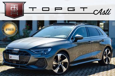 AUDI A3 SPORTBACK 1.5 TFSI MHEV S-LINE INT+EXT 150cv S-TRONIC, GARANZIA UFF AUDI, EURO 6E, TETTO, HI-FI SONOS, 19", RETROCAMERA, PERMUTE