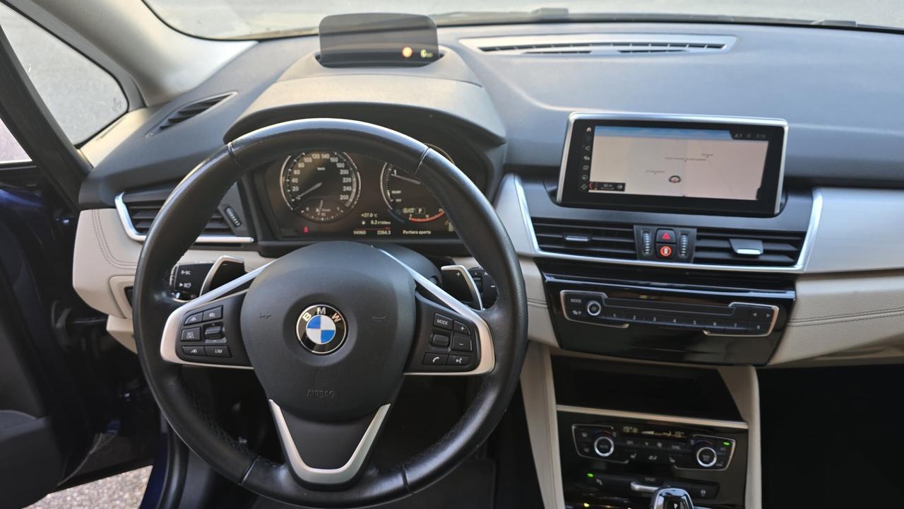 BMW 220D TOURER 2.0 LUXURY X-DRIVE 190CV - FARI FULL LED, PELLE, HEAD UP DISPLAY