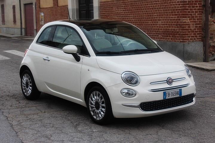 Fiat 500 1.2 Lounge 34000 KM PARI NUOVO 8 GOMME INVERNALI \ESTIVE TETTO PANOR. CLIMA RADIO CERCHI LEGA