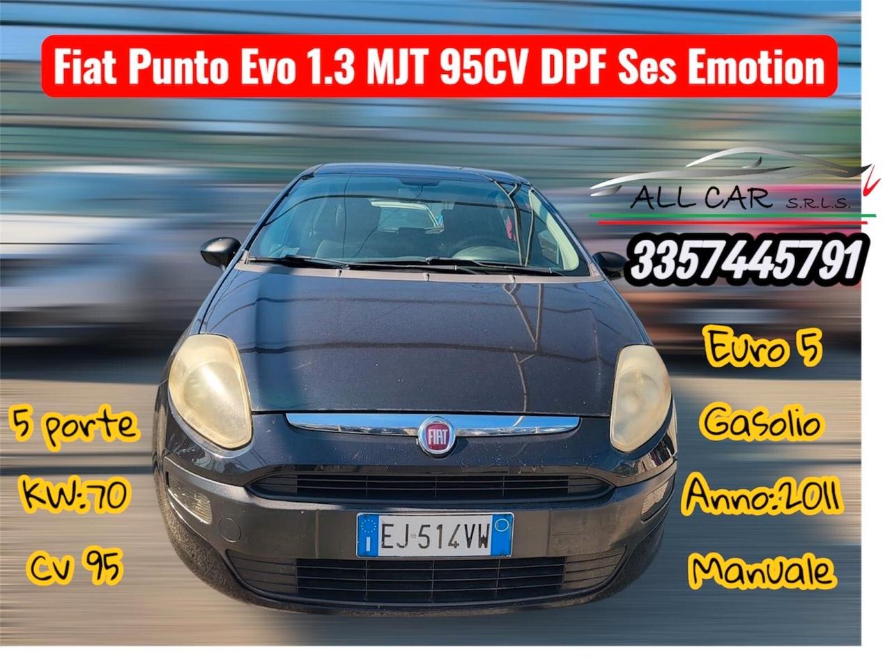 Fiat Punto Evo 1.3 Mjt 95 CV DPF 5 porte S&S Emotion