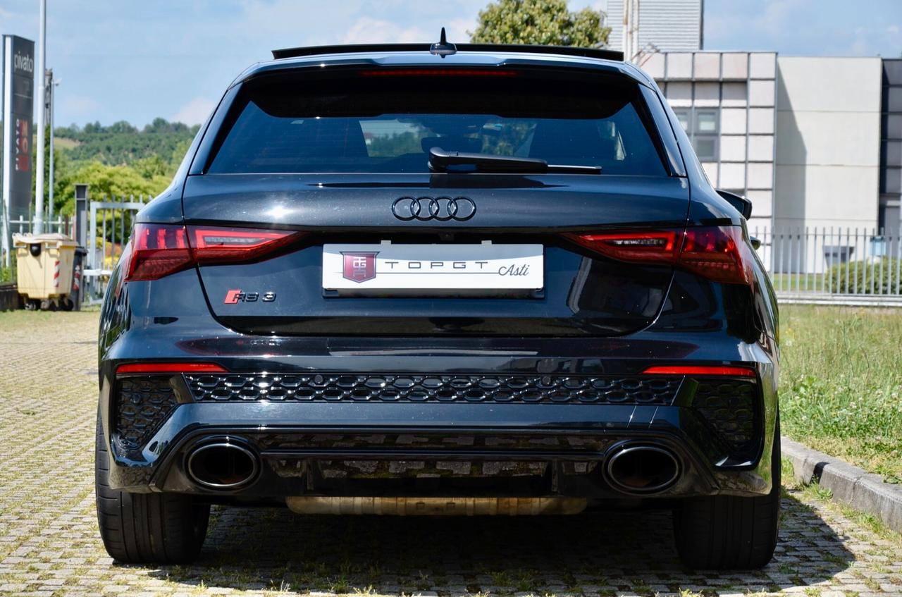 AUDI RS3 SPORTBACK 2.5 TFSI QUATTRO 400cv S-TRONIC, BOLLO E SUPER 2/27, UNICOPROPRIETARIO, TETTO, DYNAMIC PACK, MILLTEK, MATRIX, PERMUTE