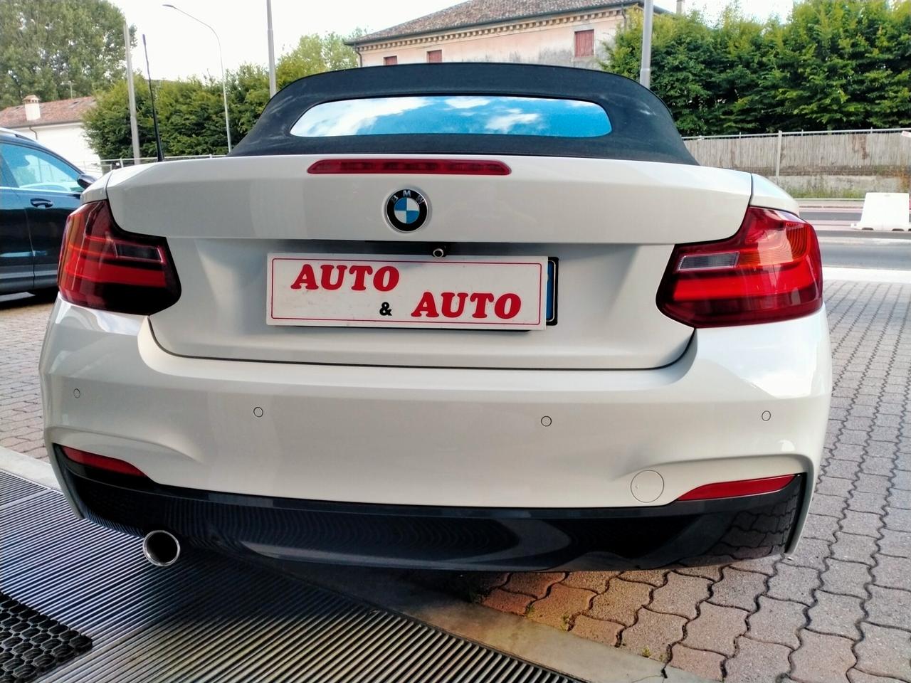 BMW 218 D CABRIO F23 150CV MSPORT STEPTRONIC / FULL SVC BMW / CAMERA / DA VETRINA