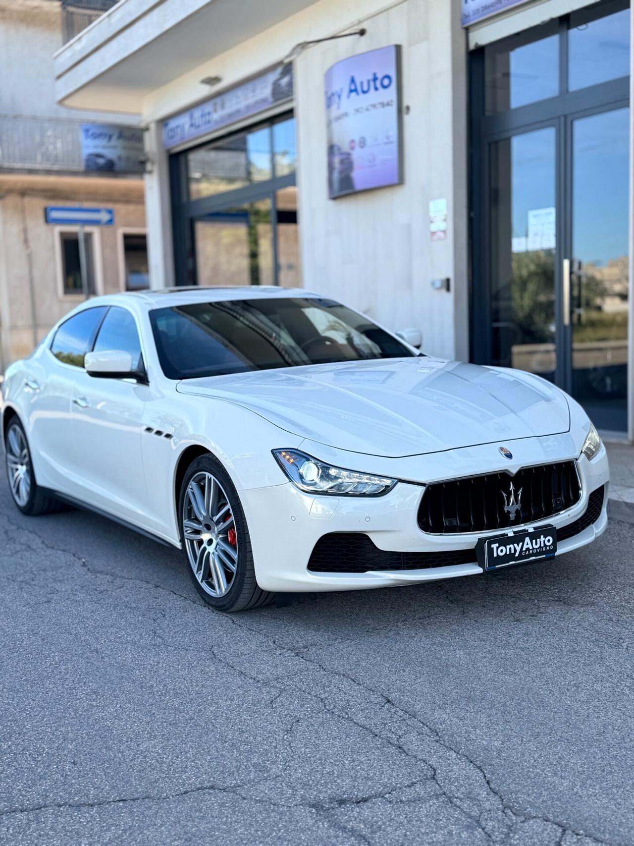 Maserati Ghibli 3.0 V6 bt S Q4 410cv auto E6 TETTO APRIBILE,TELECAMERA,PELLE CARTIER,NAVI,km certificati