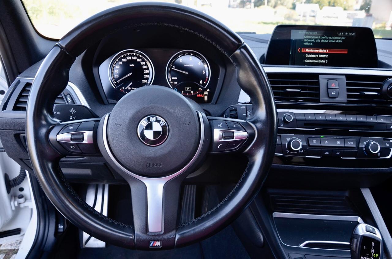 BMW 120d MSPORT 5p 190cv AUTO, TETTO, EURO 6B, SERVICE CON FATTURE, NAVI, PERMUTE