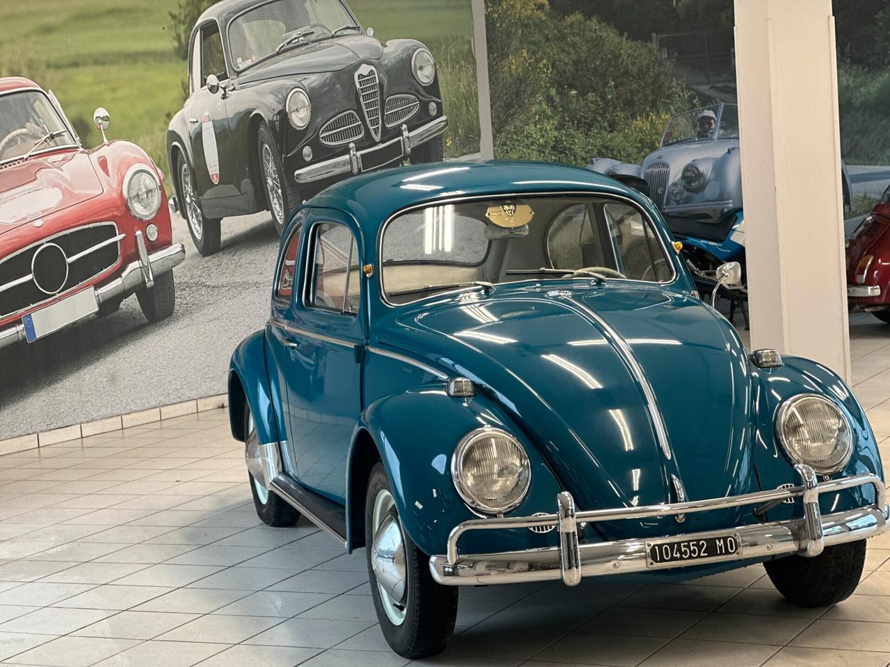 Volkswagen Maggiolino Vers. CORNUTA (vetro piatto) - TARGA ORO