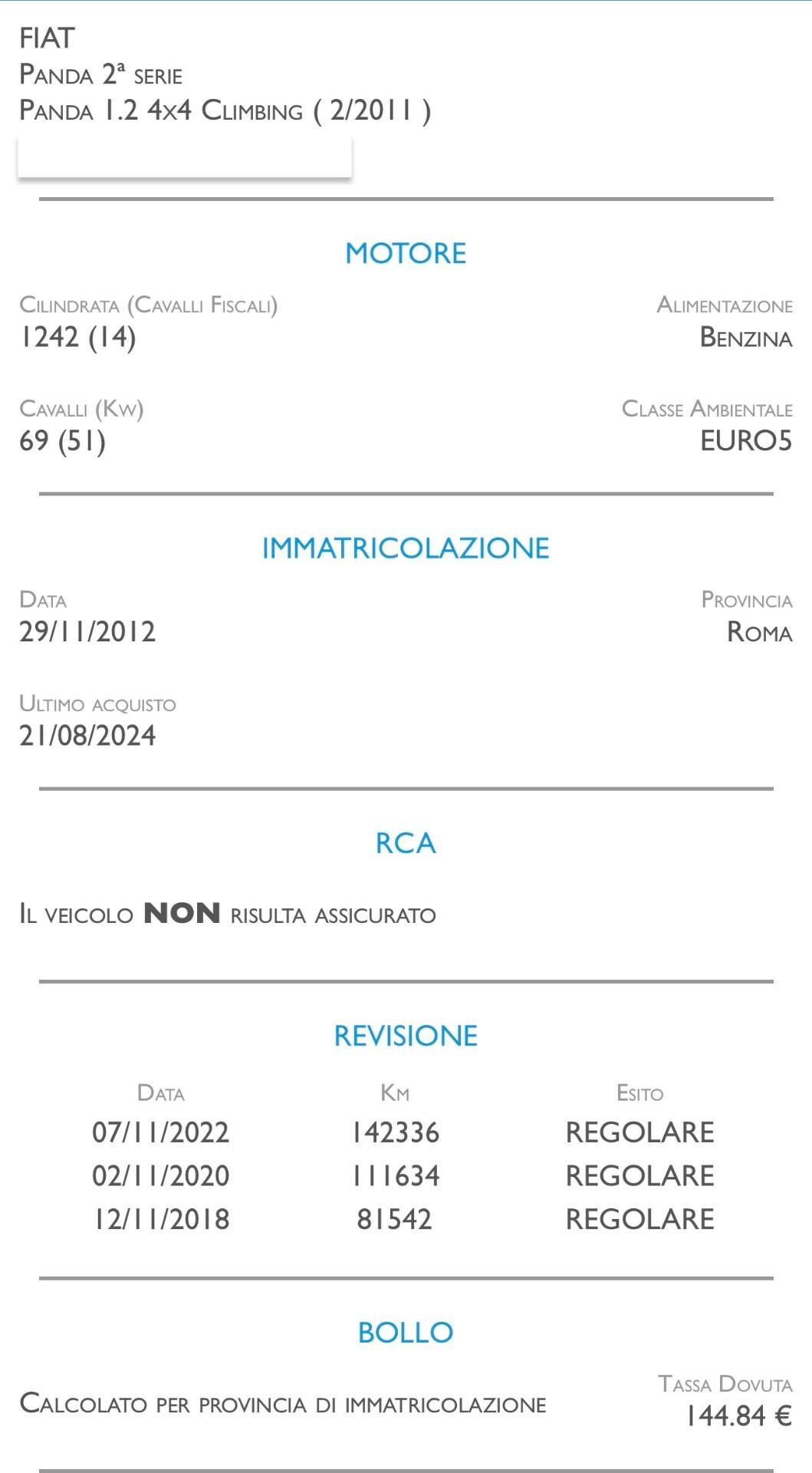 Fiat Panda 1.2 4x4 Climbing NEOPATENTATI