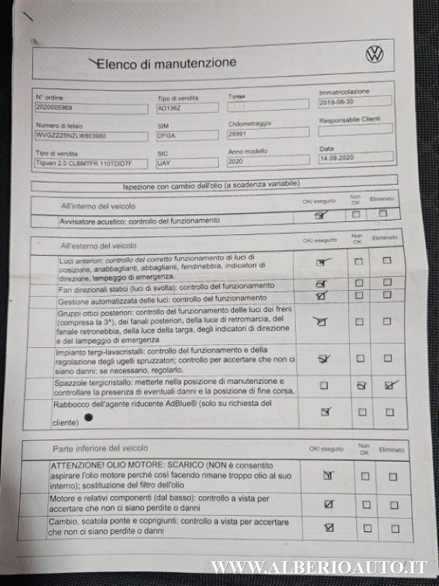 VOLKSWAGEN Tiguan 2.0 TDI SCR DSG Sport R-line BlueMotion Technology