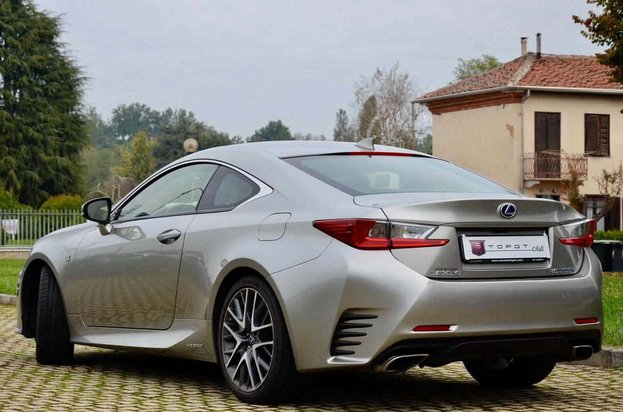 Lexus RC 300h Hybrid F Sport 181cv, TUTTI SERVICE UFF, UFF ITALIANA, EURO 6D, NAVI, PERMUTE