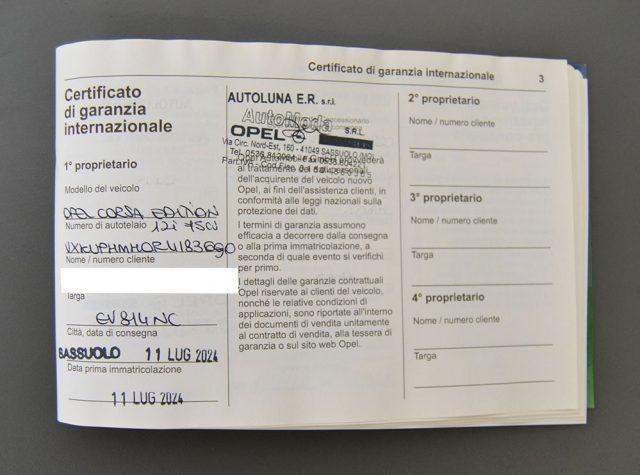 OPEL Corsa 1.2 Edition Ok Neopatentati UnicoProprietario **