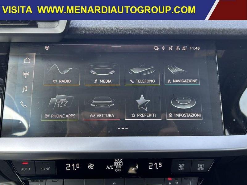 Audi A3 SPB 35 TFSI 150CV Sport Advanced 17 MILA KM!!