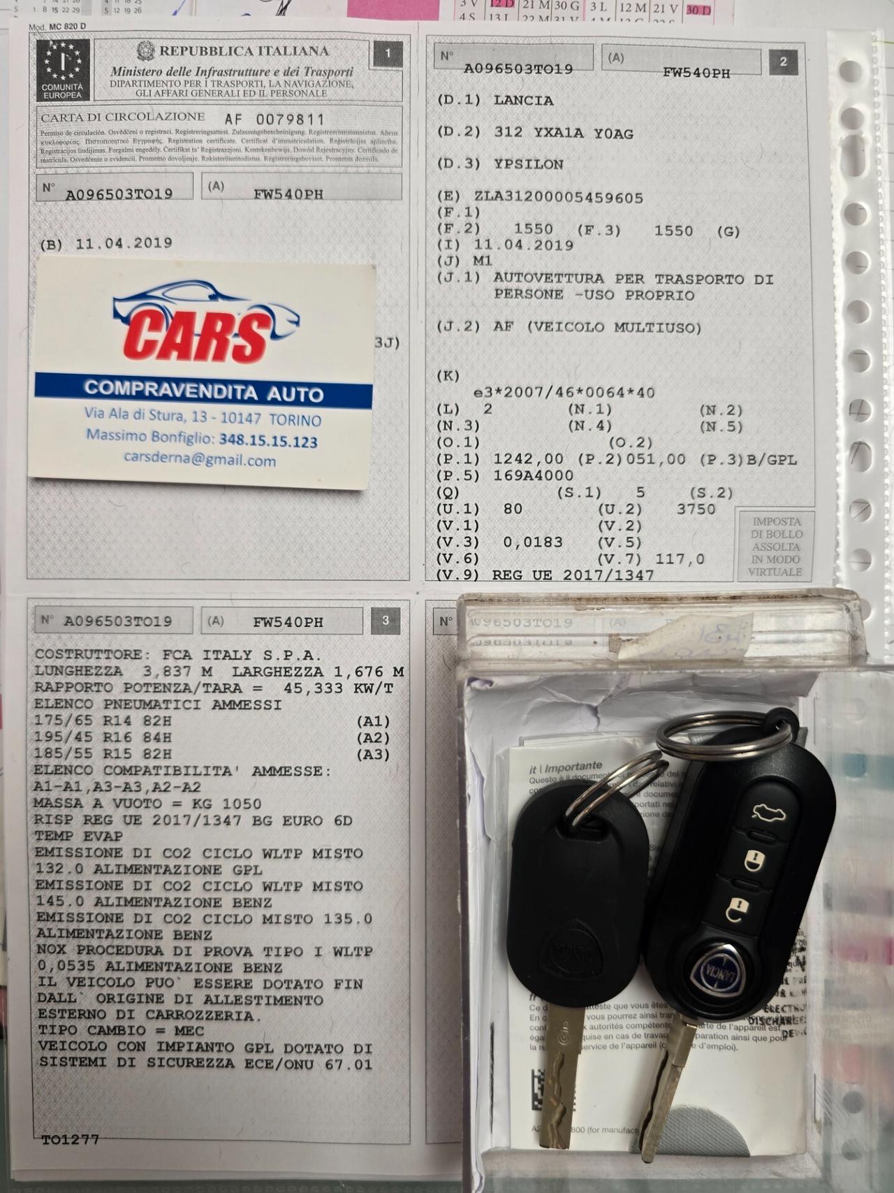 Lancia Ypsilon 1.2 69 CV 5 porte GPL Ecochic Platinum