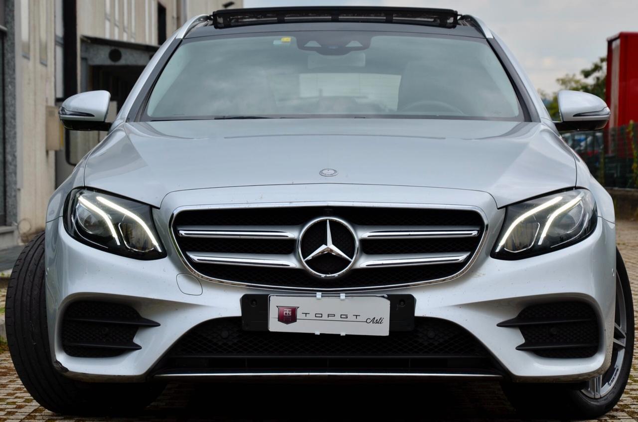 MERCEDES-BENZ E 220d PREMIUM 194cv AUTO, SERVICE MERCEDES, TETTO, RETROCAMERA 360°, FARI LED, NAVI, EURO 6C, PERMUTE