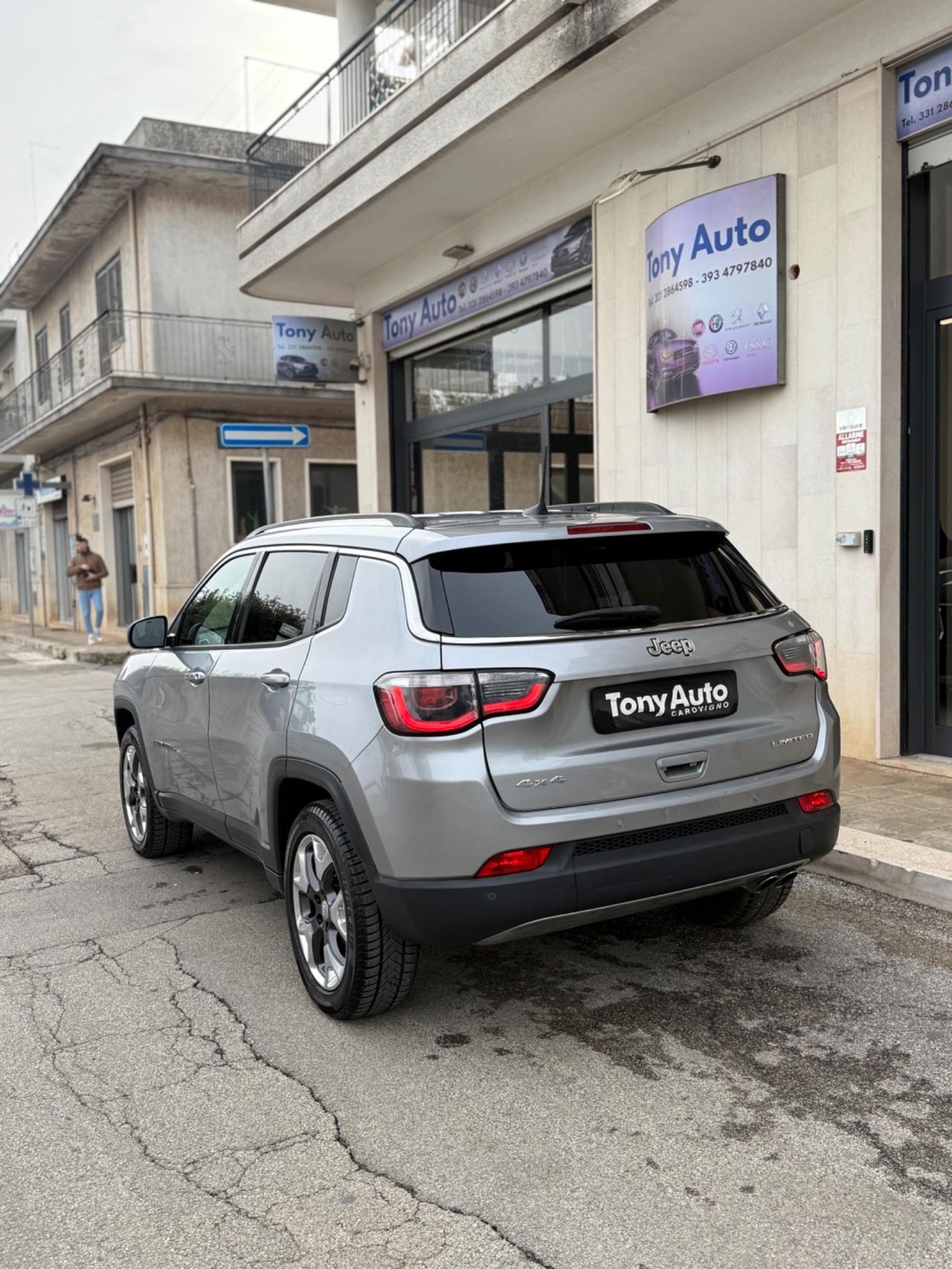 Jeep Compass 2.0mjt Limited 4wd 140cv auto NAVI FULL LED,INTERNI IN PELLE, KM CERTIFICATI JEEP,UNI PROP.