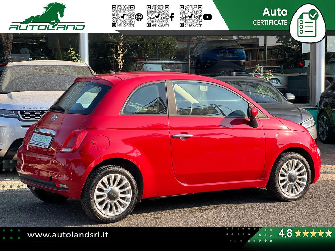 Fiat 500 1.2 69cv my19 Ok Neopatentati - Sensori di Parcheggio - Cruise Control - Uconnect 5"