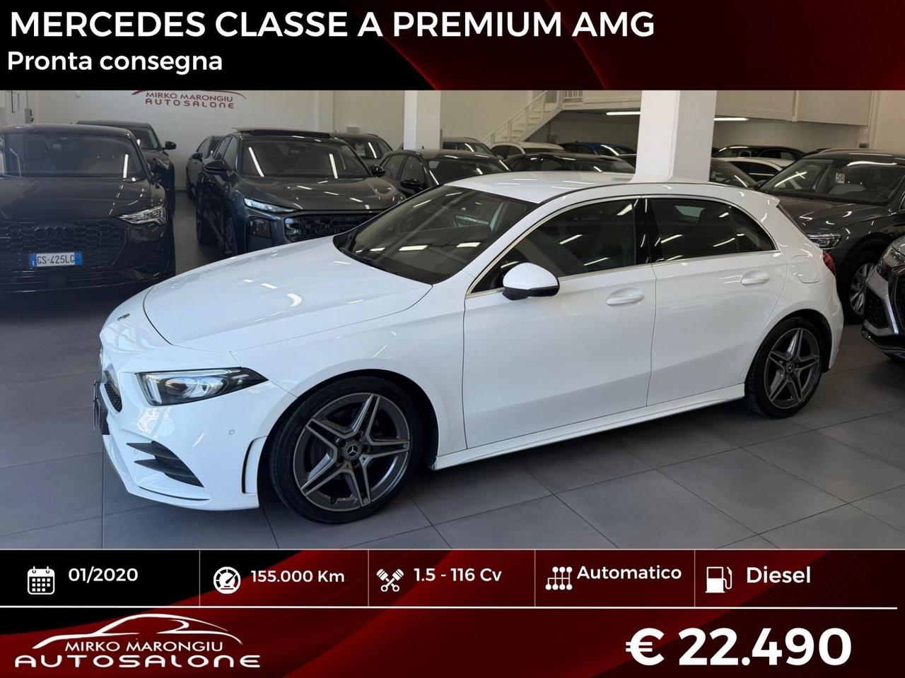 Mercedes classe A Premium AMG finanziabile