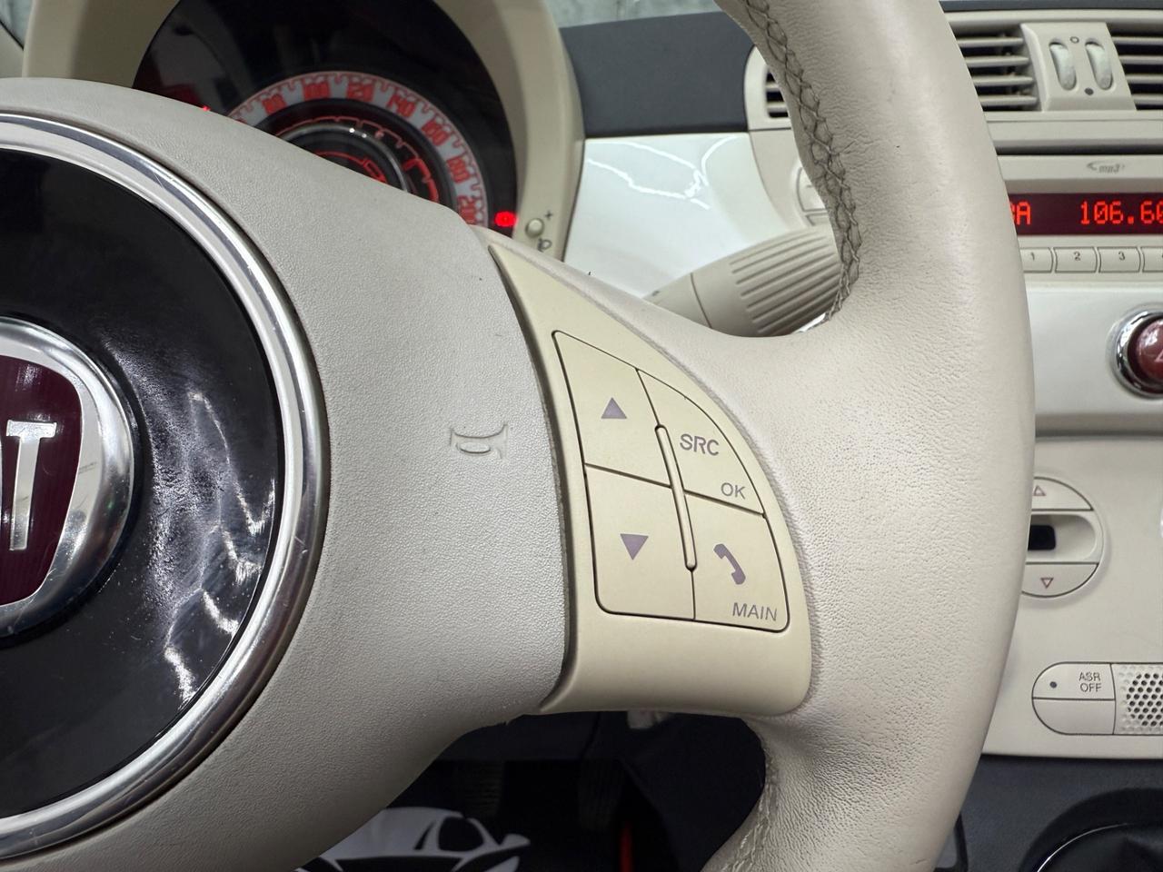Fiat 500 1.4 16V Lounge Pelle rossa Bianco perla